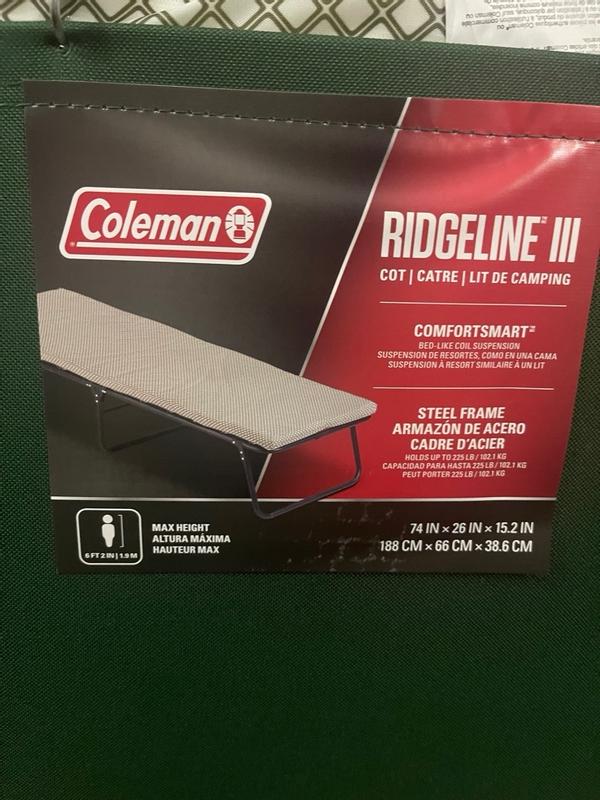 Ridgeline III Camping Cot with Foam Sleeping Pad Coleman