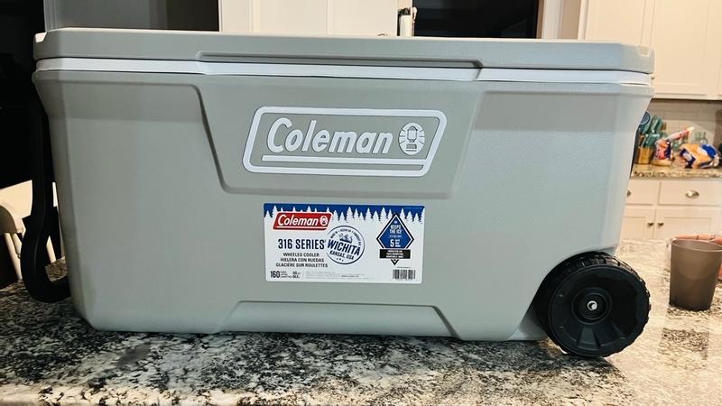 Coleman 316 Series 100-Qt Marine Cooler with Wheels UK