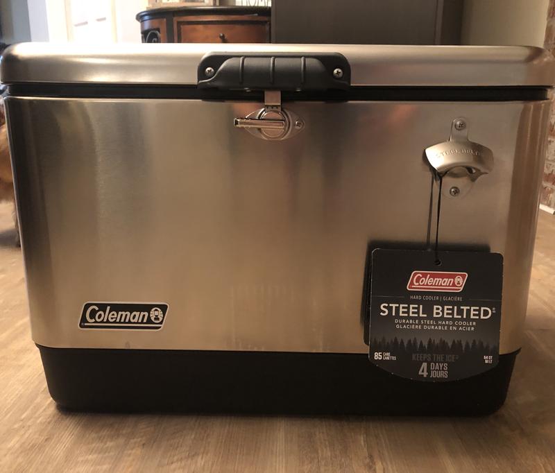 Coleman 54 qt hot sale stainless steel cooler