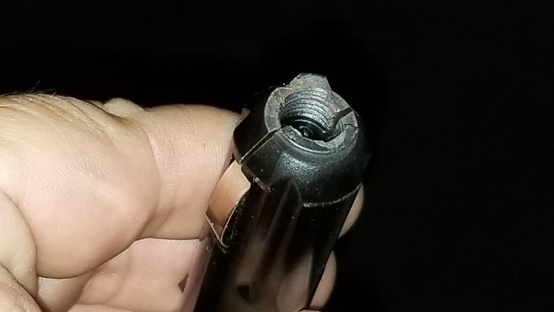 Brittle plug after heat failure.