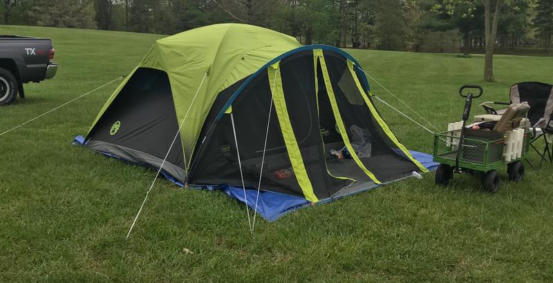 Carlsbad 4 Person Dark Room Tent With Screen Room Coleman