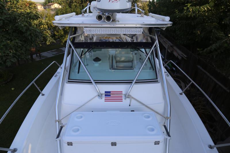 Cooler Mounted to Keep Wind From Opening Lid