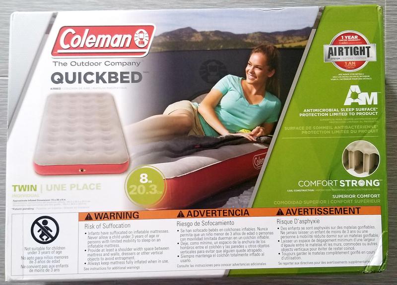 Coleman quickbed lite clearance slim twin skinny airbed