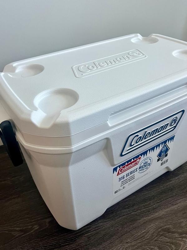 Coleman Coleman 316 White 52-Quart Insulated Marine Cooler in the Portable  Coolers department at