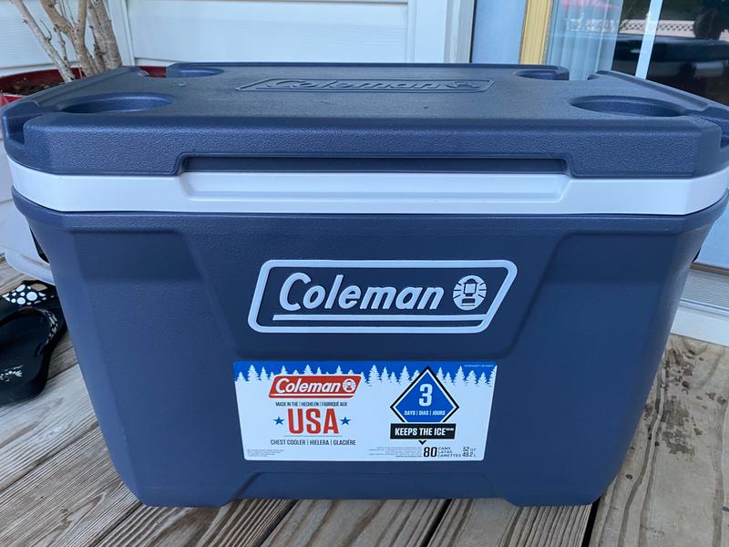 Coleman 316 Series 52QT Ice Chest Hard Cooler, Lakeside Blue