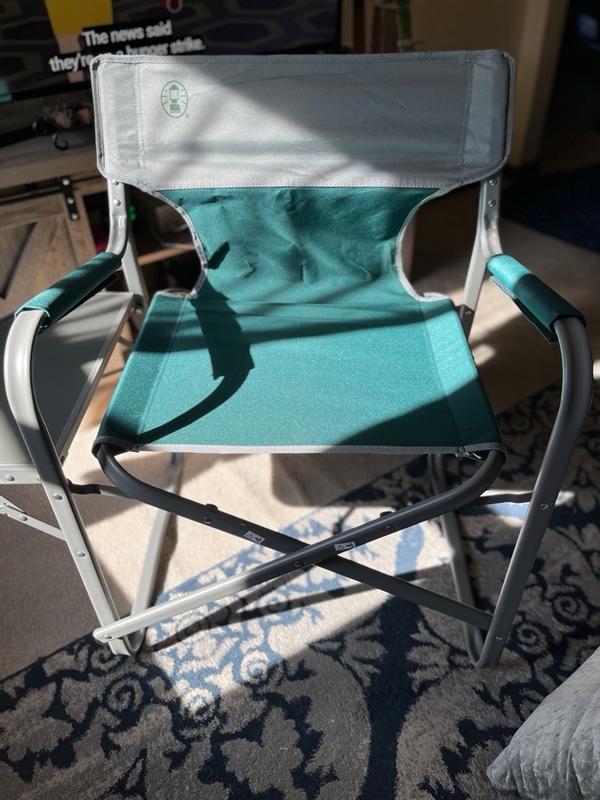 Coleman outpost elite deck deals chair with side table