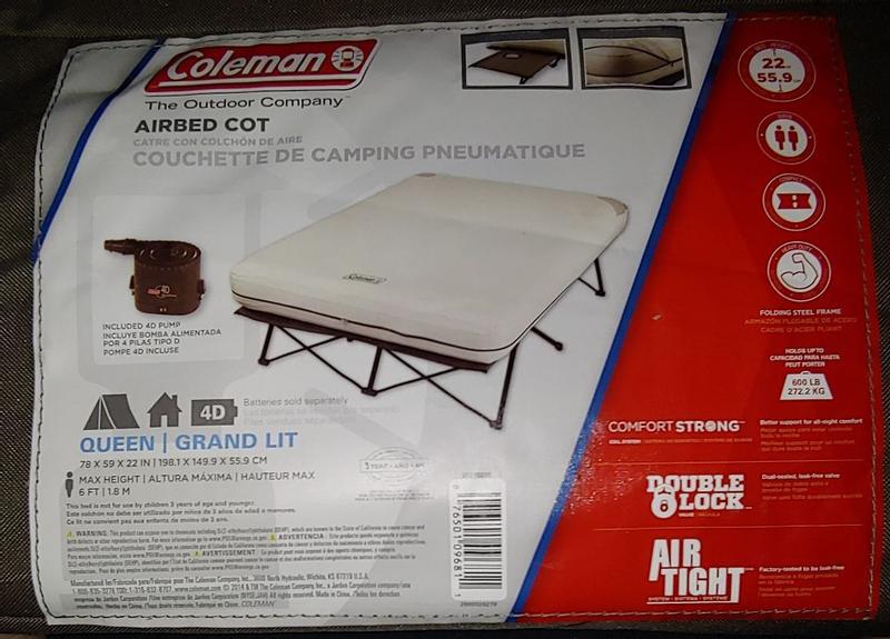 Coleman queen best sale airbed cot