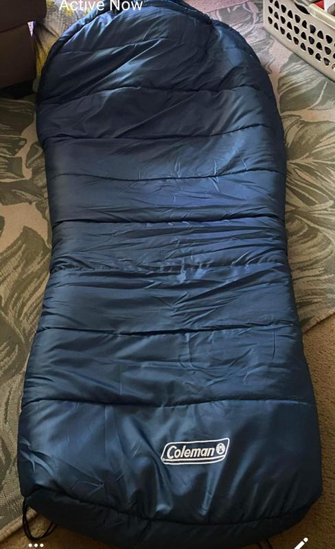 Coleman Tidelands 30 Degree Big Tall Mummy Sleeping Bag, Blue