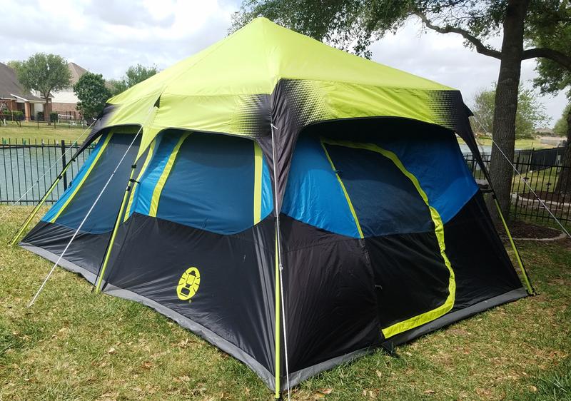 10-Person Dark Room Instant Cabin Tent with Rainfly