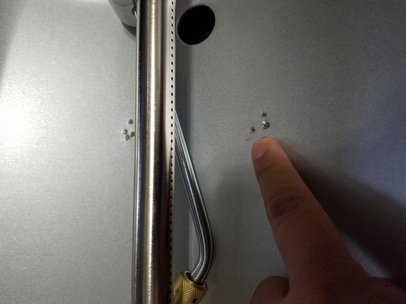 7 puncture dot right under the gas tubs