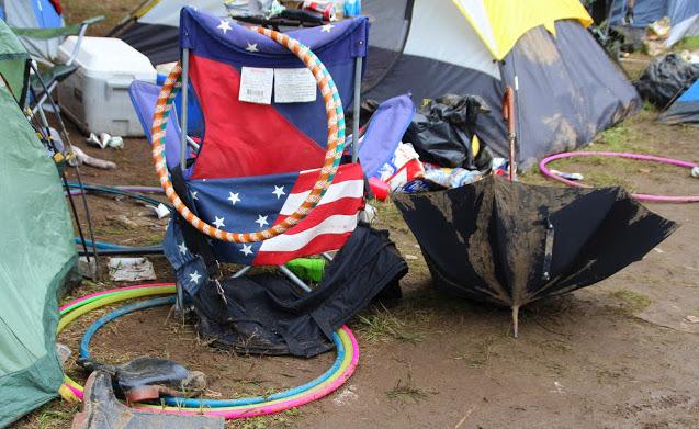 Coleman coolers kept the mud and racoons out and our food and drinks in.