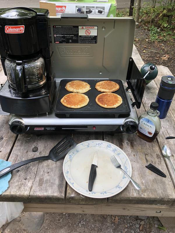 Deluxe Tabletop Propane 2-in-1 Grill/Stove, 2-Burner | Coleman