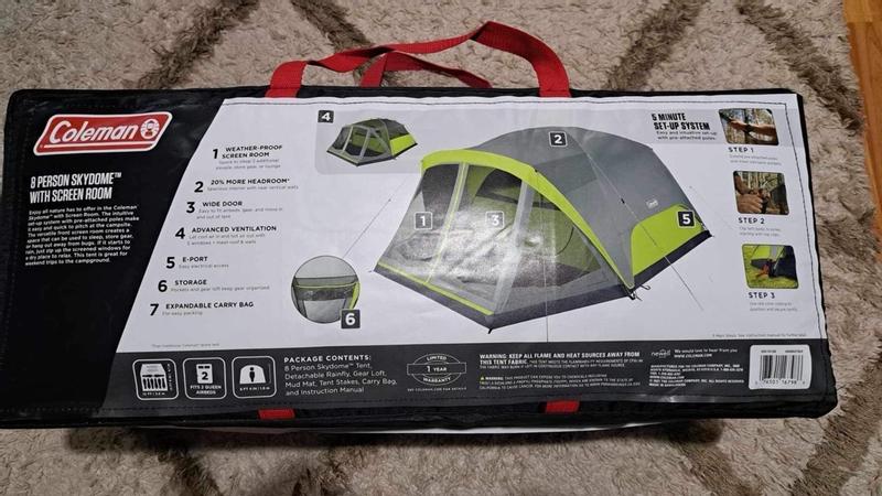 Coleman 8-person Skydome Tent with Screen Room