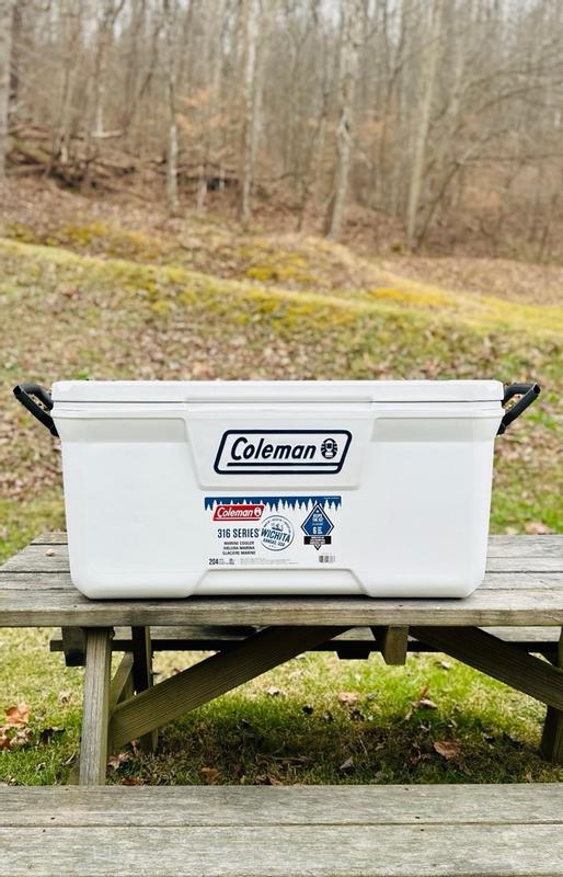 Coleman 316 Series 52-Quart Marine Cooler, White, 49.2-L