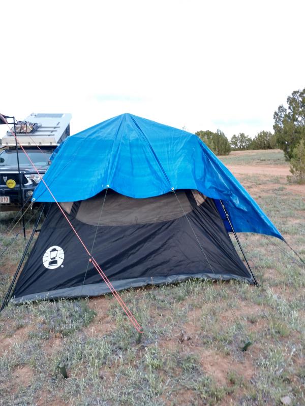 Coleman Skylodge 6-Person Instant Camping Tent w/ Rain Fly & Carry Bag,  Blue Nights