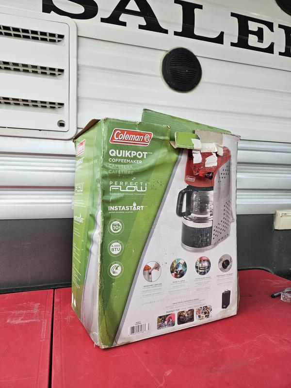 thumbnail image 2 of Coleman Quikpot 10 Cup Propane Coffee Maker 4500 Btus Brews 10 Cups In 18 Minutes Outdoor Coffee Maker For Camping Hunting Tailgating More 2 of 12