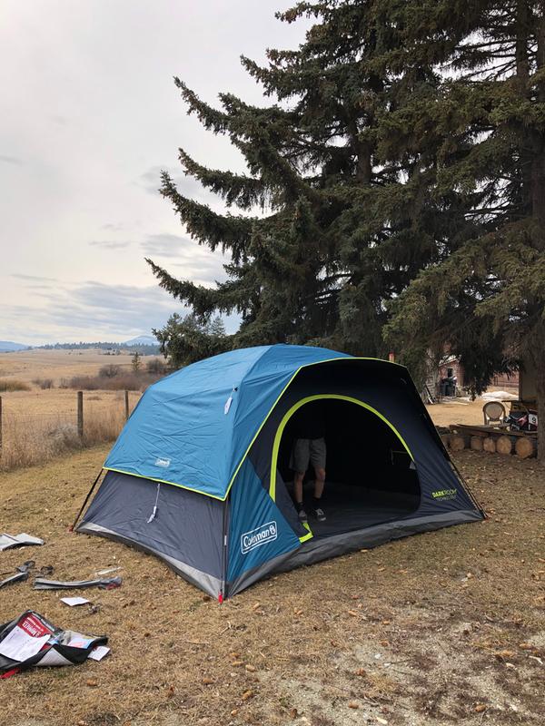 Tent dark outlet room