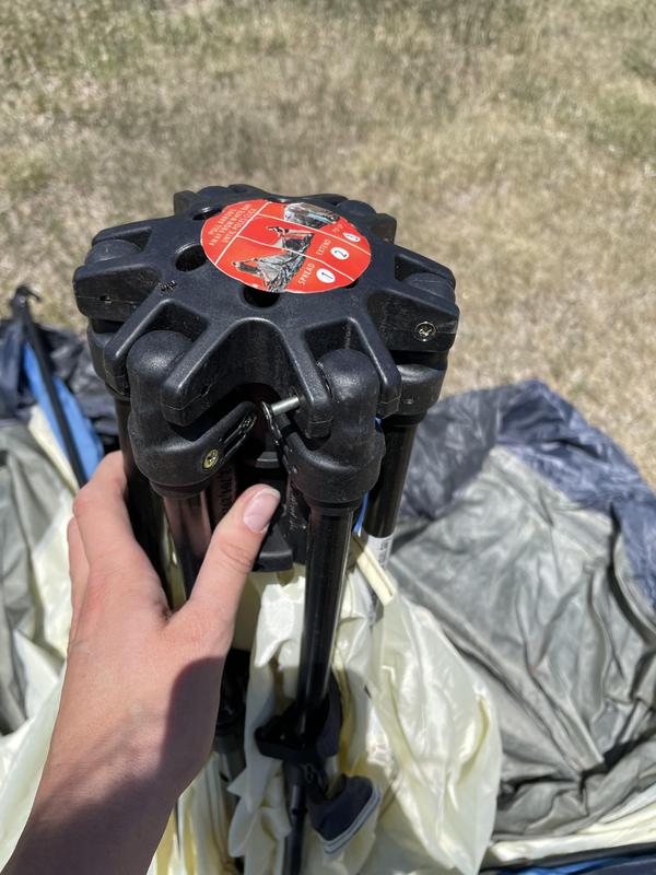 broken screw in top makes tent wobbly on set-up
