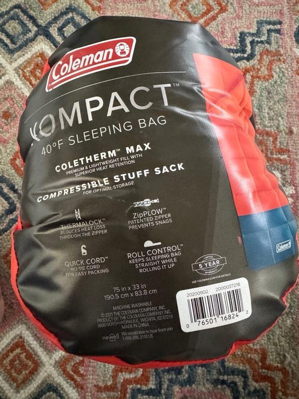 Kompact 40 F Rectangle Sleeping Bag Coleman