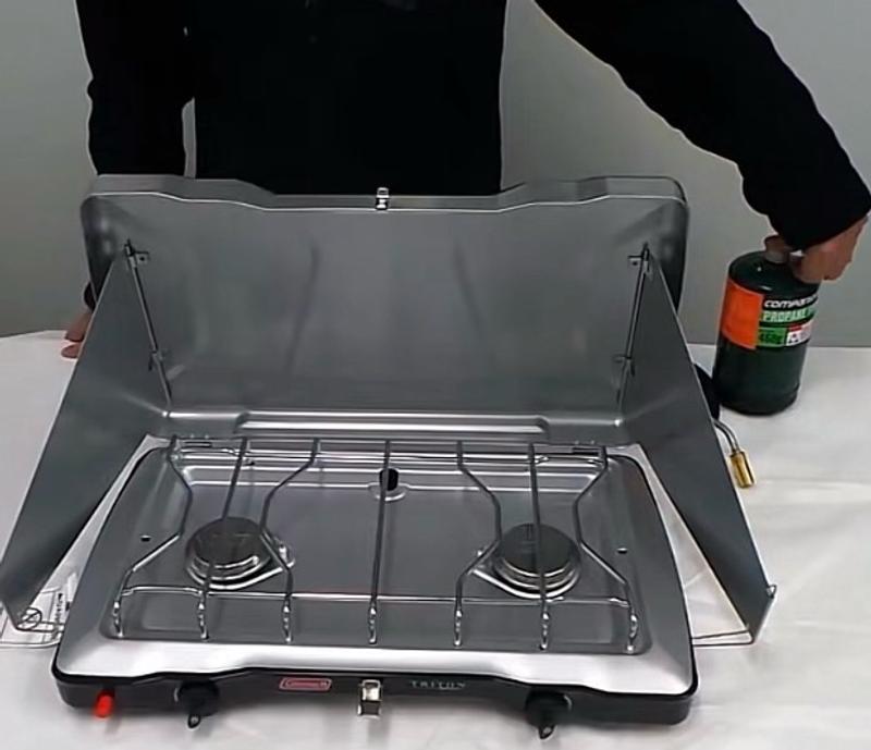 Coleman 2-Burners Propane Electronic Steel Outdoor Stove 2157318