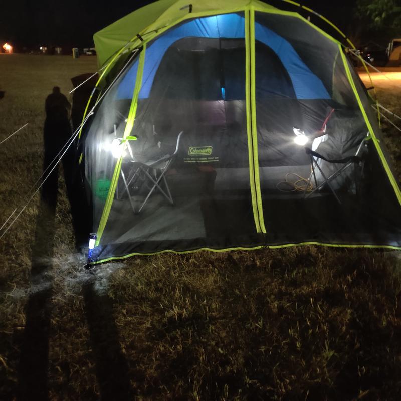 Coleman 6-Person Carlsbad Dark Room Dome Camping Tent with Screen Room 