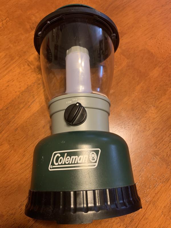 Lantern with battery in place