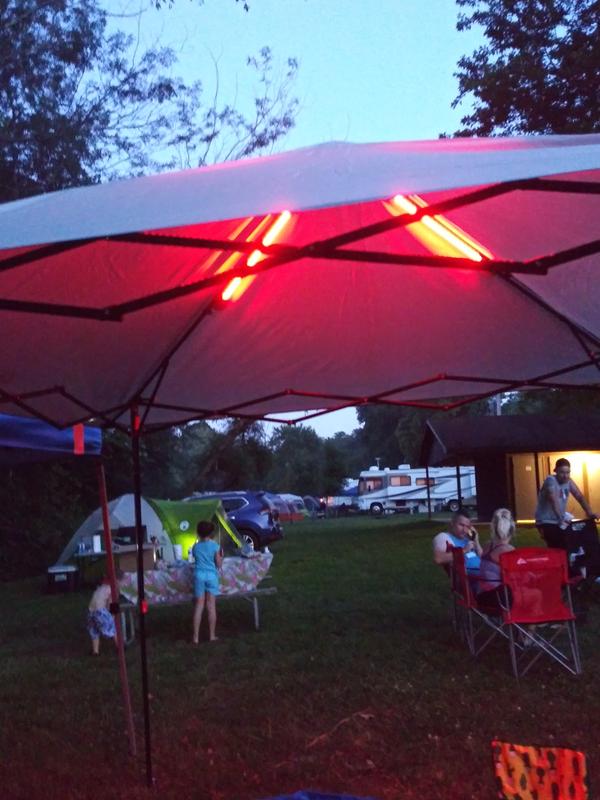 Coleman canopy with clearance lights