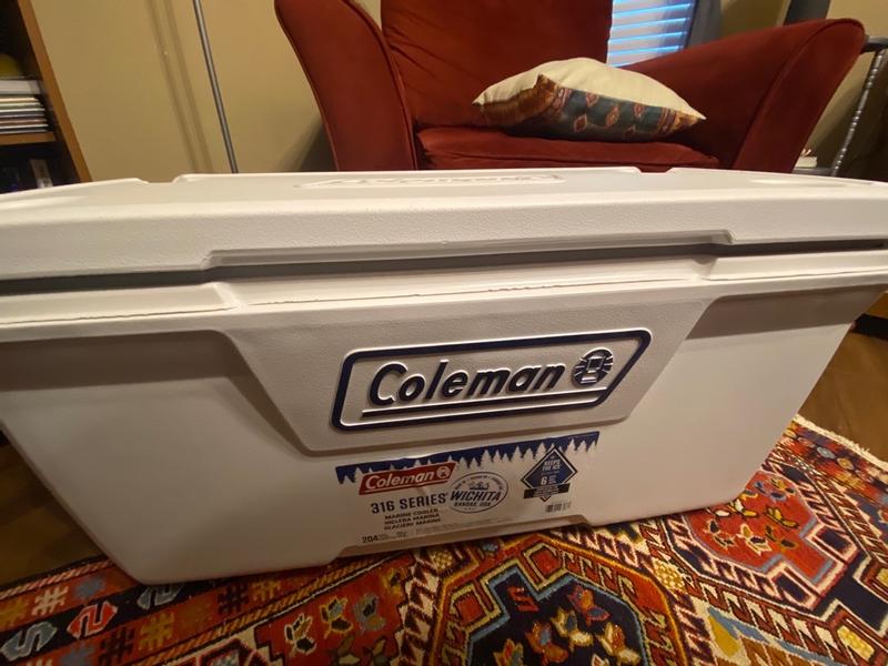 Coleman Coleman 316 White 120-Quart Insulated Marine Cooler in the Portable  Coolers department at