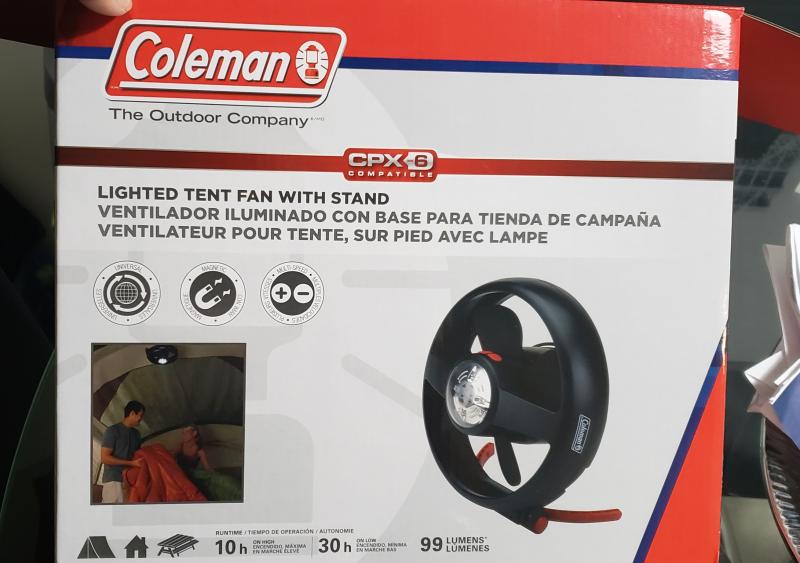 CPX® 6 Lighted Tent Fan with Stand | Coleman