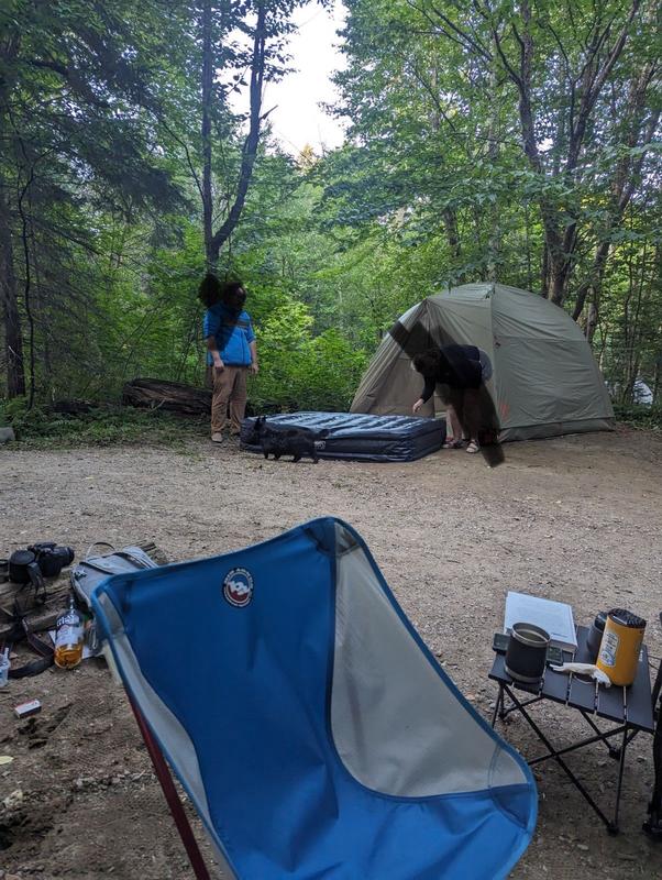 mattress was in the tent on padding. pulled it out to see if we could see what was wrong.