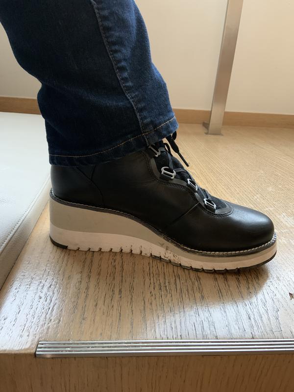 Cole Haan Women's Zerogrand City Lace-Up Wedge Booties - Macy's