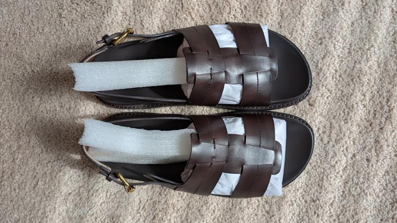 Women's Marlee Fisherman Footbed Sandals in Dark Brown
