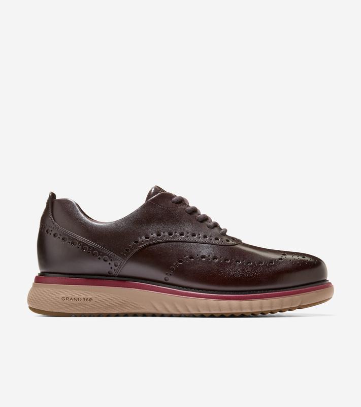Men's ZERØGRAND Eon Wingtip Oxfords in Black | Cole Haan