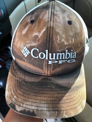 Columbia Men's PFG Ball Cap, White & Blue, L/XL - 1503971-106-L/XL