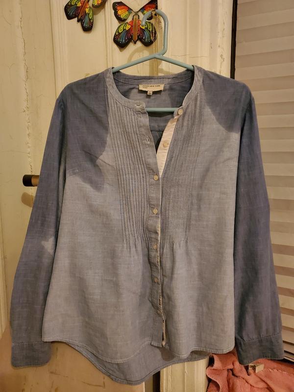 Rain water soaked shirt.