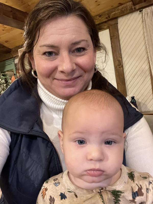 With the grandbaby!!