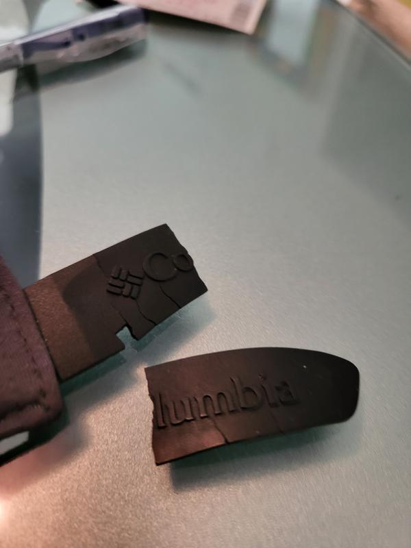 disintegrated hat strap