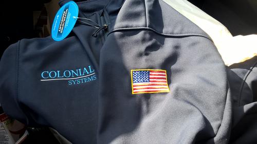 U.S. flag embroidered onto left sleeve