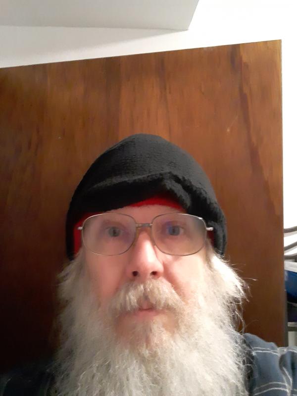 Both together-the warmest 'hat' I've ever worn!