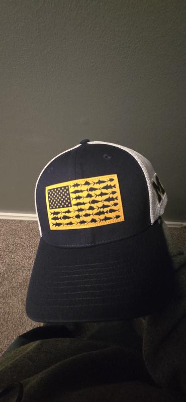 Deep Marine PFG Fish Flag Snapback Hat