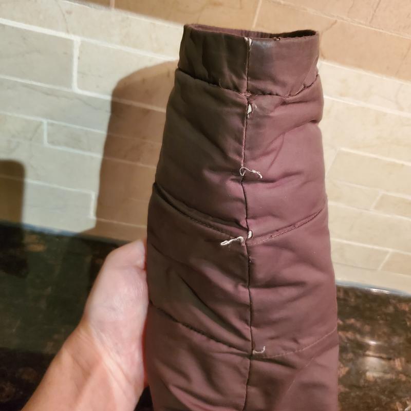 Fabric splits on sleeve