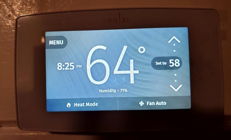 Feit Electric Built in WiFi Heating and Cooling Push Buttons Temperature & Humidity Sensor