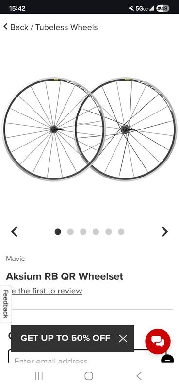 Mavic Aksium RB QR Wheelset - Components