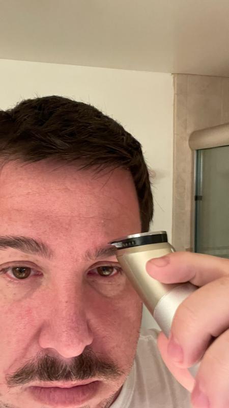 cleaning the eyebrows