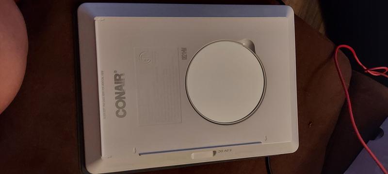 The magnifying mirror on back