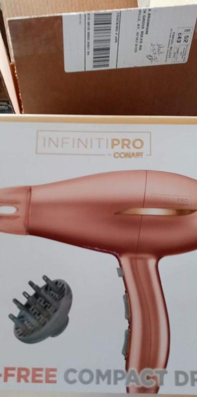 INFINITIPRO BY Conair - Secador de pelo con difusor innovador, secador de  pelo de 1875 W, innovador difusor mejora los rizos y las ondas mientras