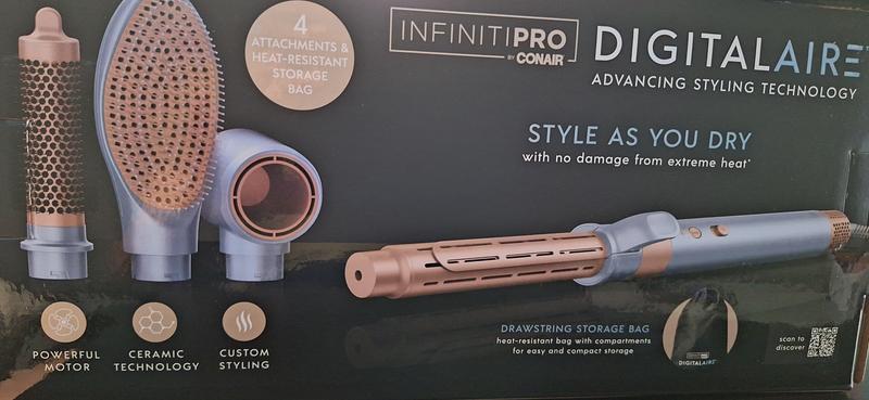 InfinitiPRO By Conair DigitalAIRE Hot Air Brush with multiple attachments