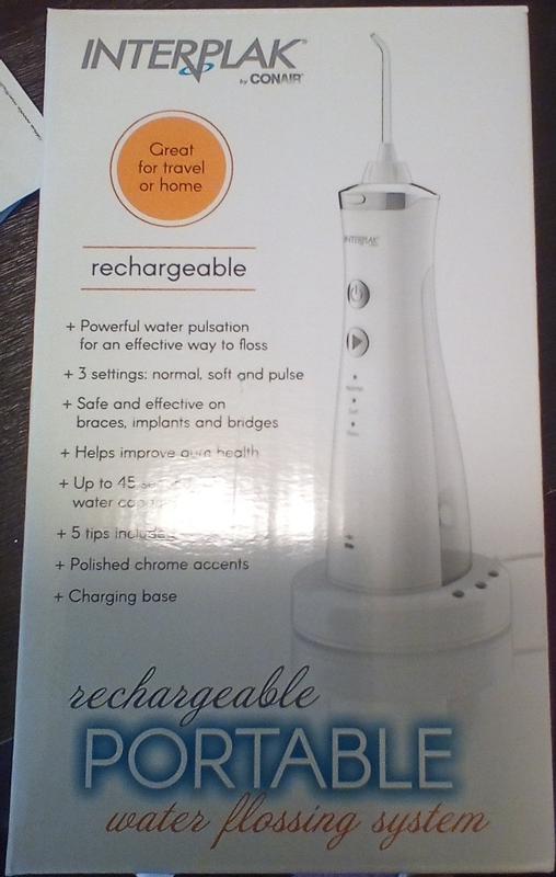 Interplak by Conair Rechargeable Water Jet with Charging Base