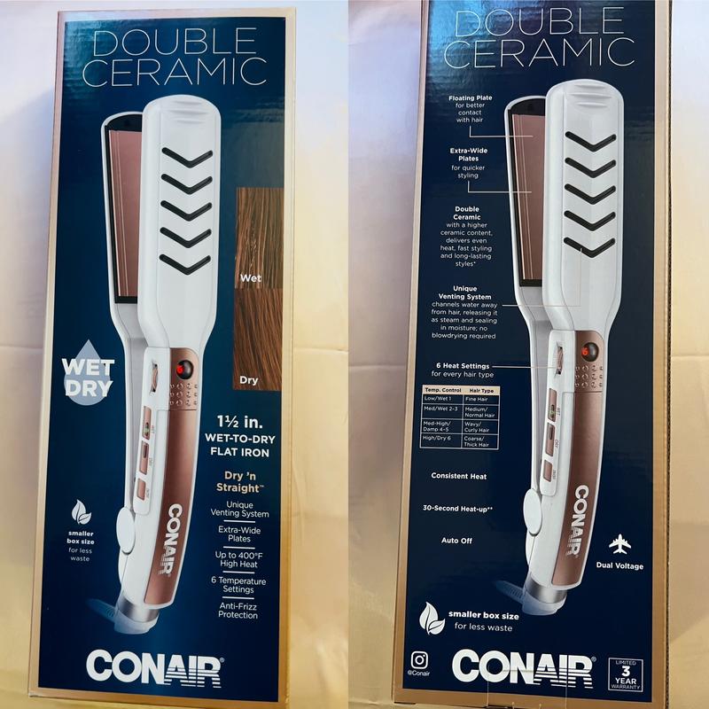 Conair wet to shop dry flat iron