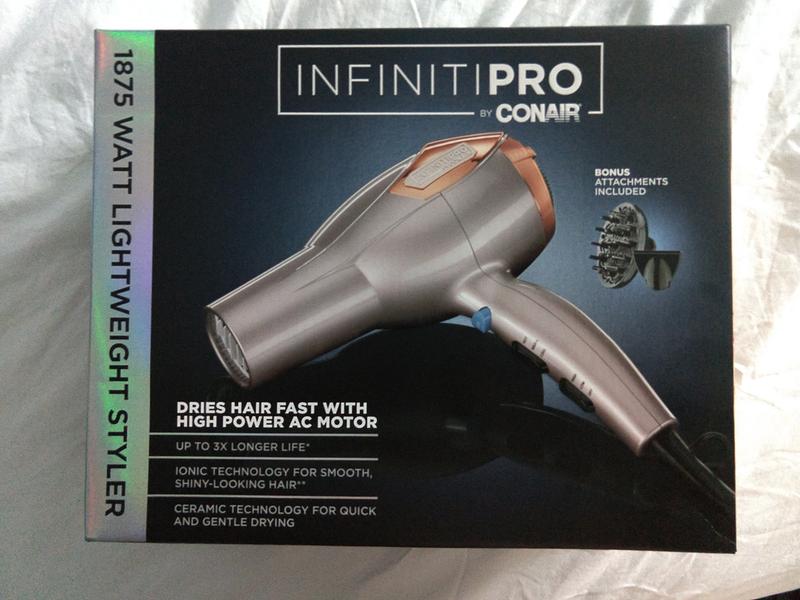 Conair Infinity Pro Styling Tool Blow Dryer 1875 watt w bonus Diffuser